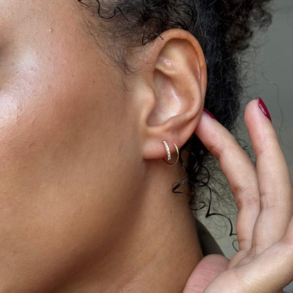 Boucles d’oreilles Doubles en Cristal