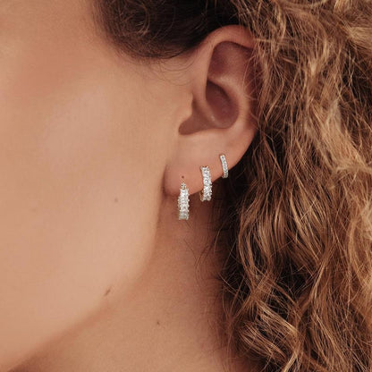 Boucles d'Oreilles Créoles Dorées — Lot de 3