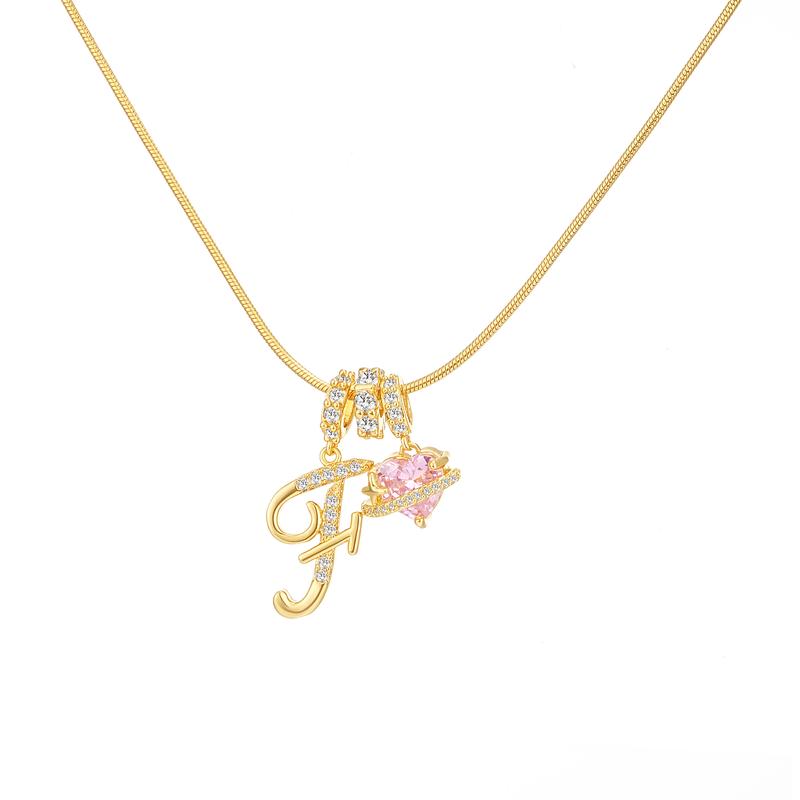 Collier Initiale & Charm Cœur