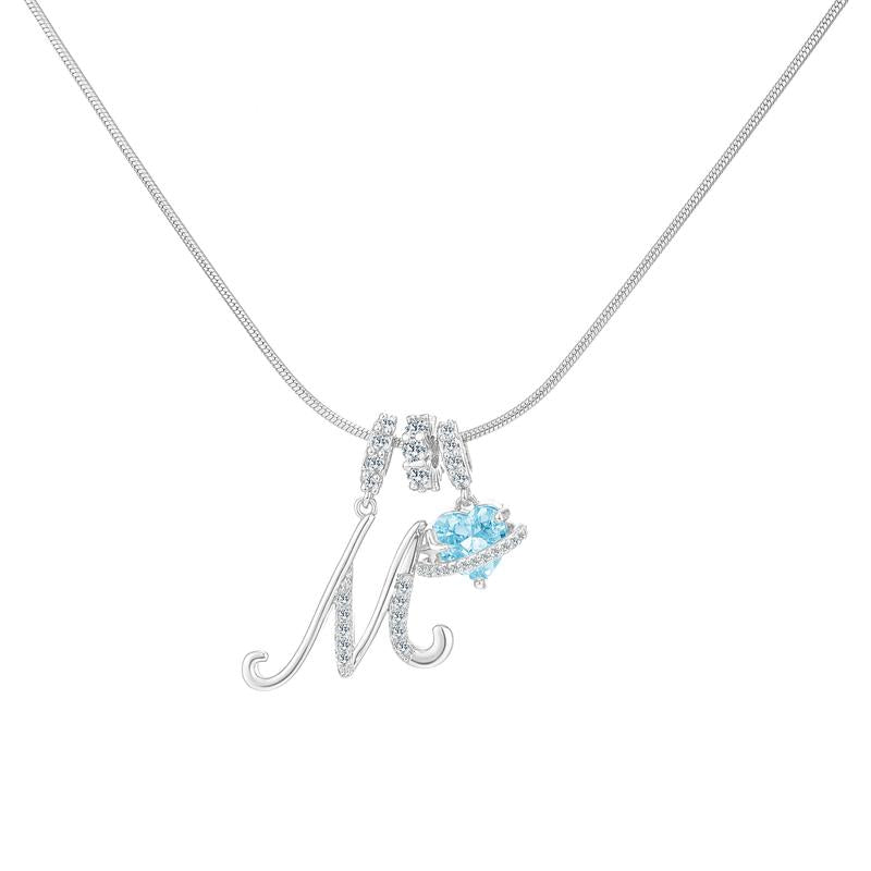Collier Initiale & Charm Cœur