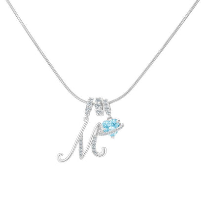 Collier Initiale & Charm Cœur