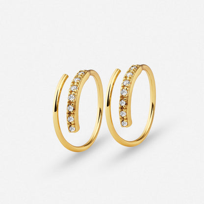 Boucles d’oreilles Doubles en Cristal