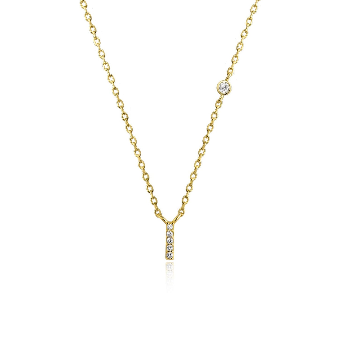 Collier Lettre en Pierre