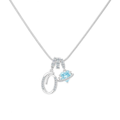 Collier Initiale & Charm Cœur