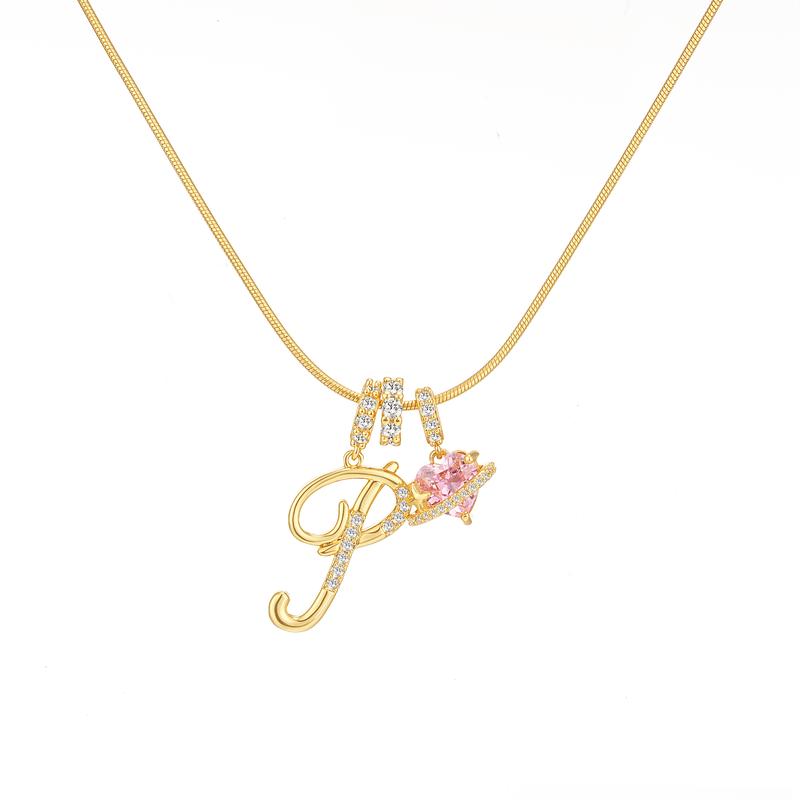 Collier Initiale & Charm Cœur