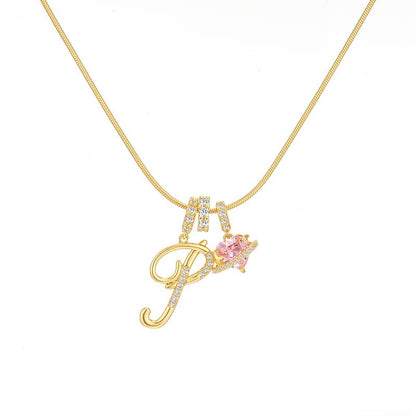 Collier Initiale & Charm Cœur