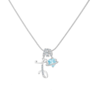 Collier Initiale & Charm Cœur