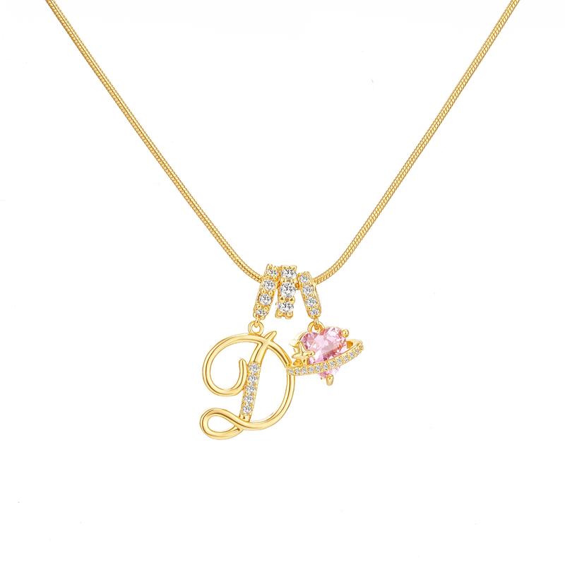 Collier Initiale & Charm Cœur