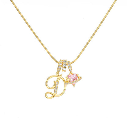 Collier Initiale & Charm Cœur
