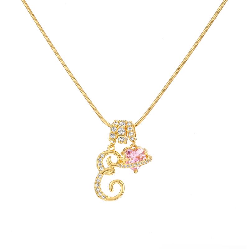 Collier Initiale & Charm Cœur