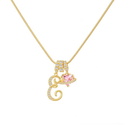Collier Initiale & Charm Cœur