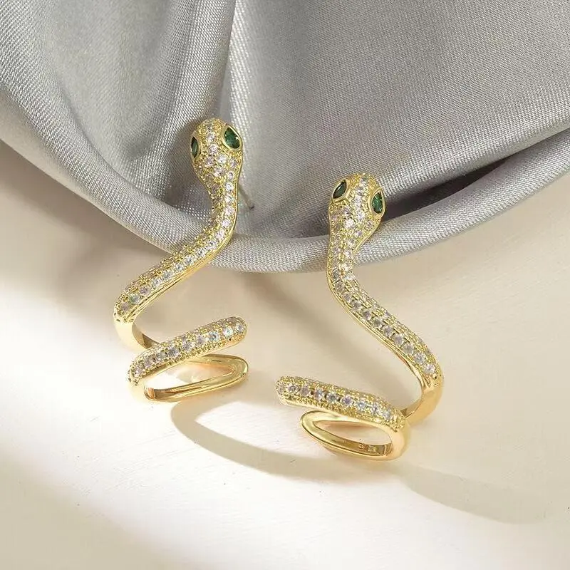 Boucles d'Oreilles Manchette Serpent