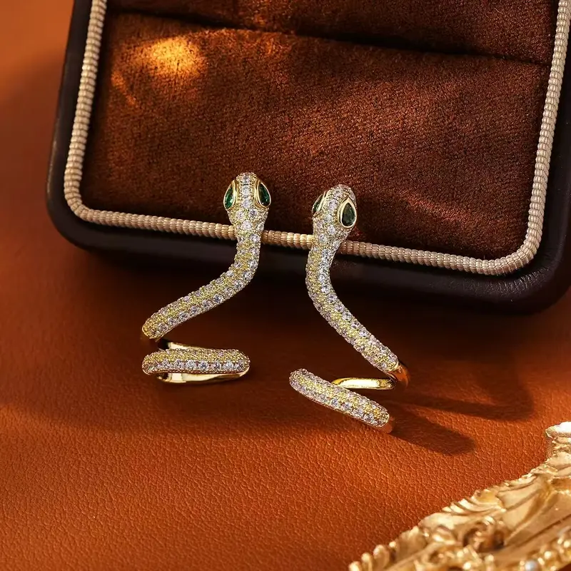 Boucles d'Oreilles Manchette Serpent