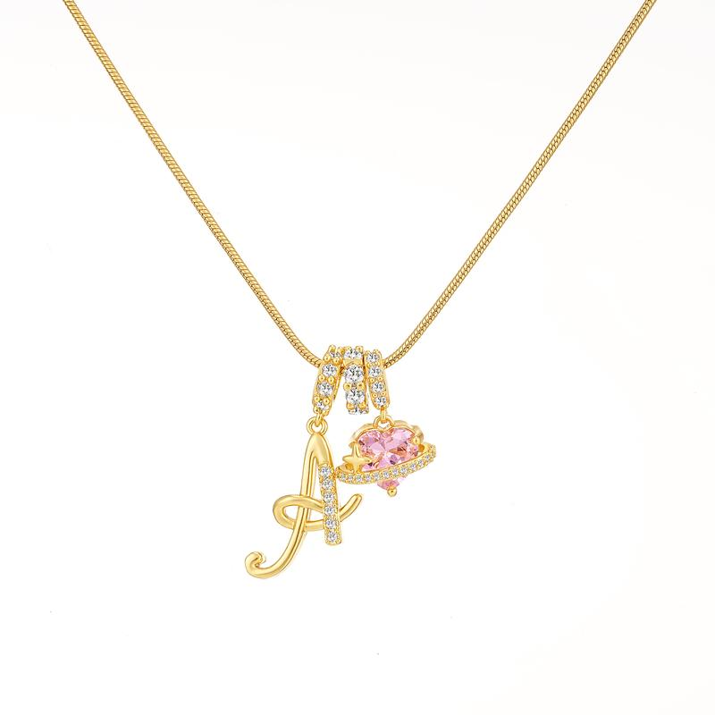 Collier Initiale & Charm Cœur