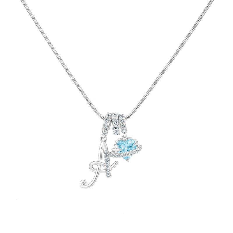Collier Initiale & Charm Cœur