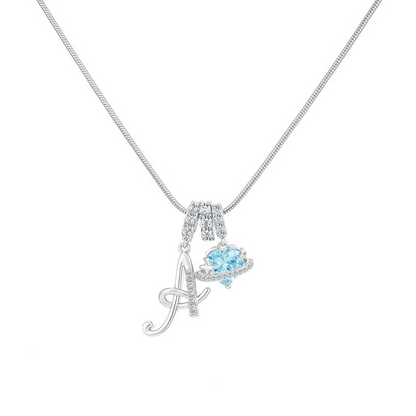 Collier Initiale & Charm Cœur
