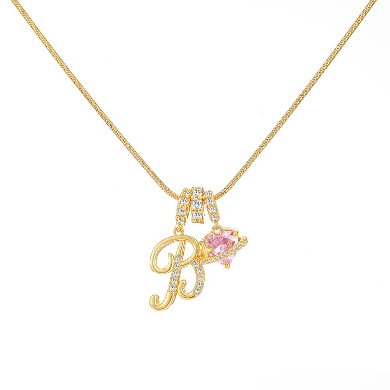 Collier Initiale & Charm Cœur