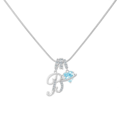 Collier Initiale & Charm Cœur