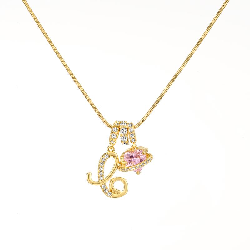 Collier Initiale & Charm Cœur