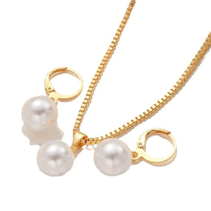 Ensemble Collier & Boucles d'Oreilles Perles