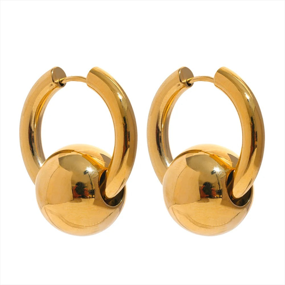 Boucles d'Oreilles Boules Rondes