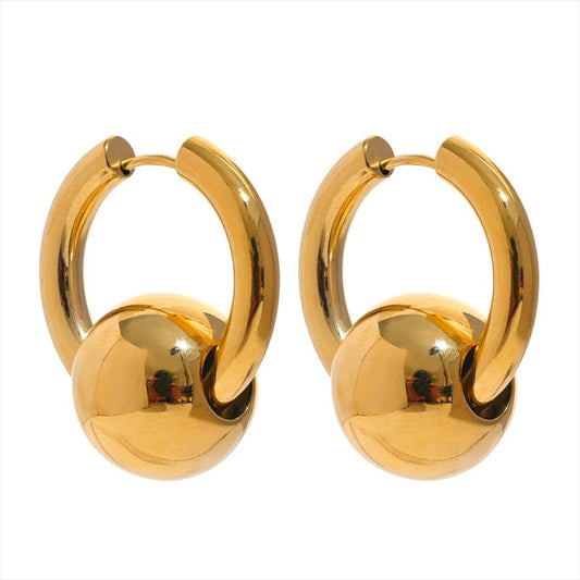 Boucles d'Oreilles Boules Rondes
