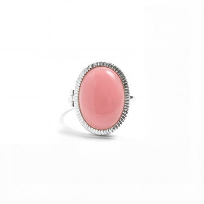 Bague Médaillon Personnalisée en Pierres Semi-Précieuses